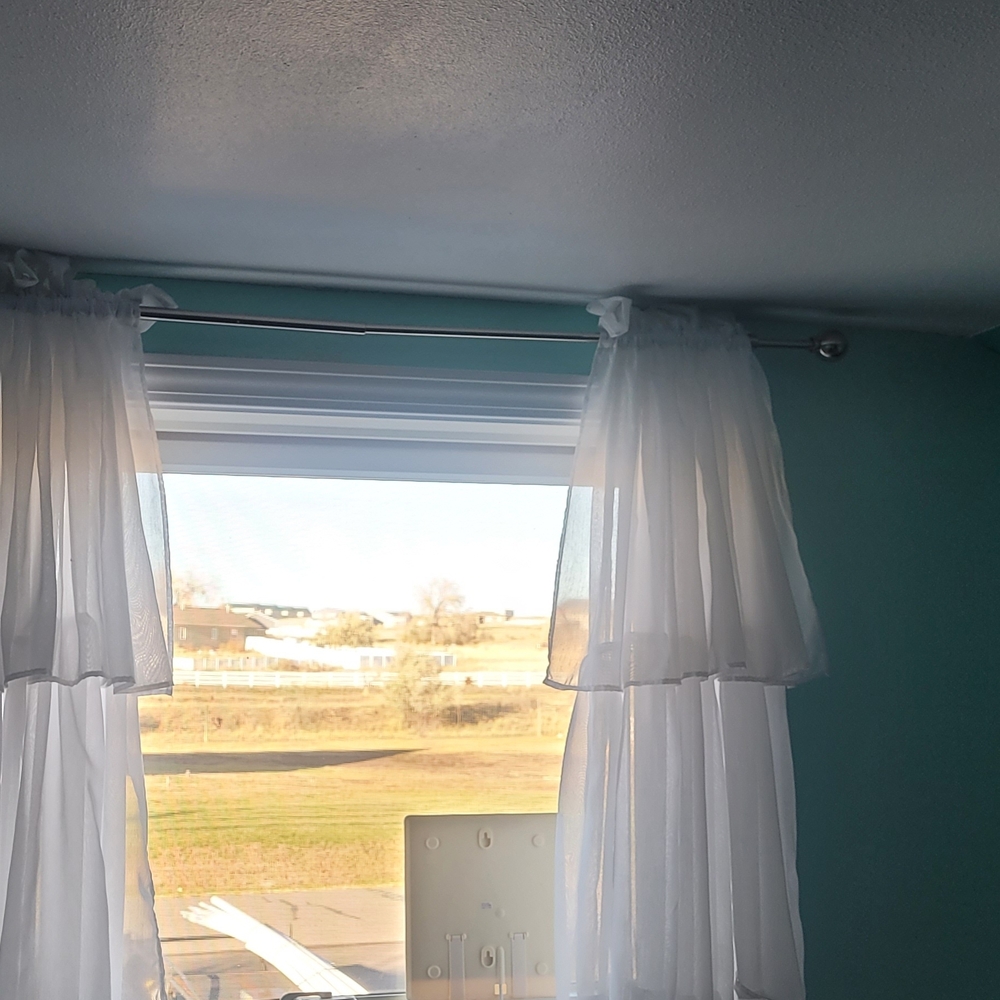 Elegant White Cascading Curtains